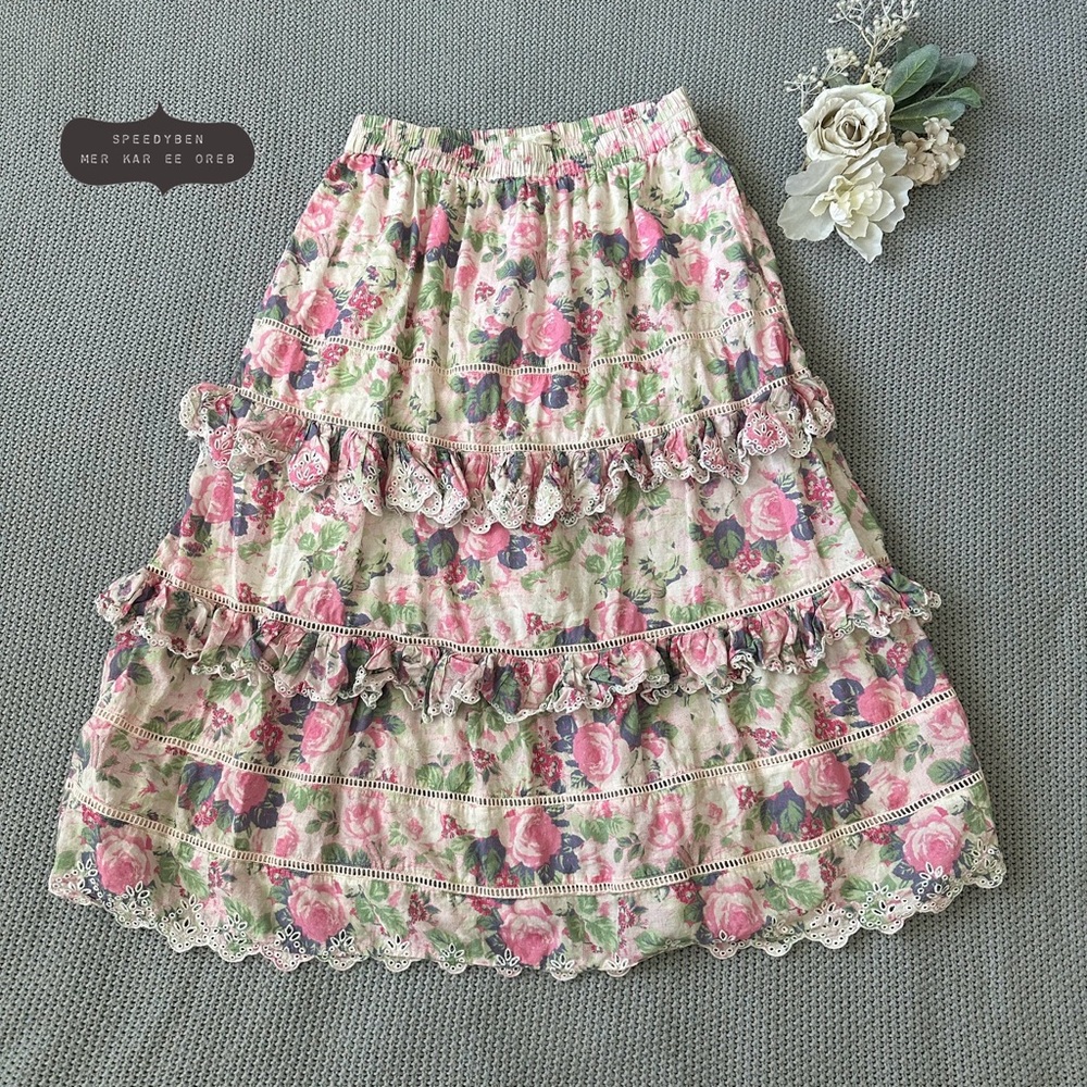 LoveShackFancy Naila Skirt Medium
